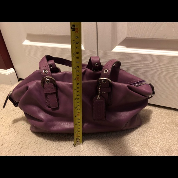 Coach purple leather handbag - Picture 5 of 6